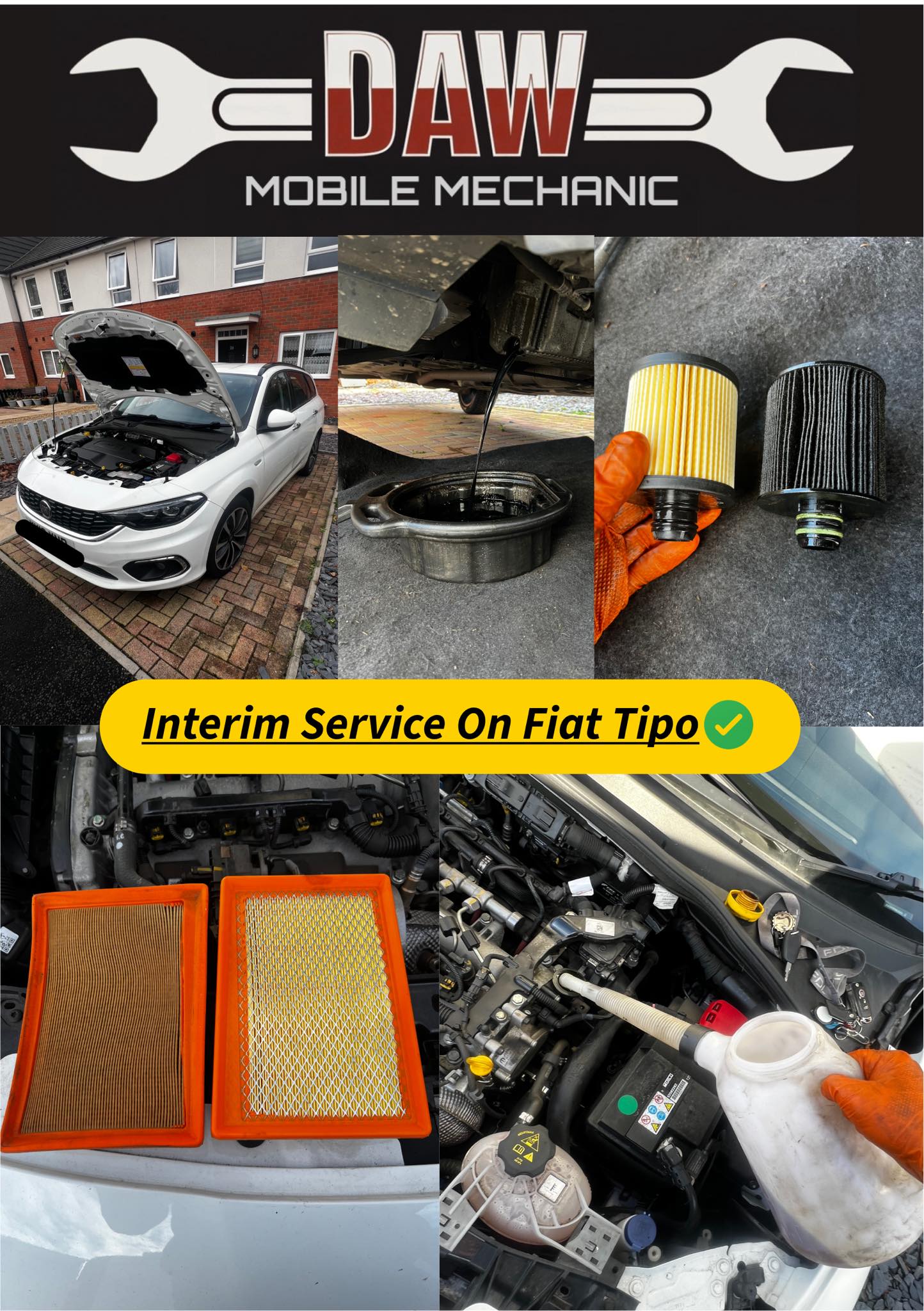 Interim service carried out on customers Fiat Tipo